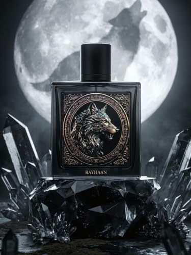 Rayhaan Wolf – Spicy, Gourmand, Amber, Woody – Eau de Parfum Spray Long-Lasting Fragrance for Men, 3.4 Ounce / 100 ml