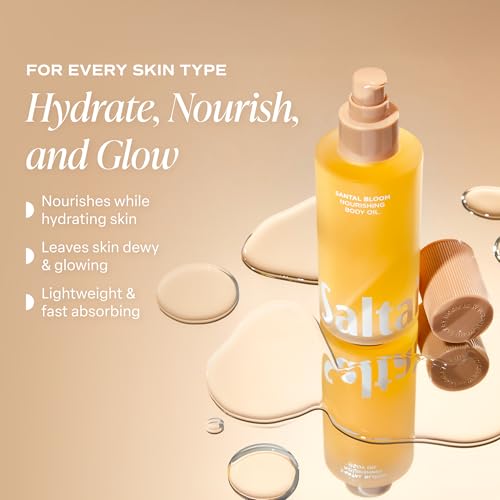 Saltair Nourishing Body Oil | Lightweight Body Glow | Santal Bloom, 4 oz