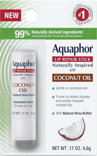 Aquaphor Naturally Inspired Lip Repair Stick with Coconut Oil, 0.17 OZ