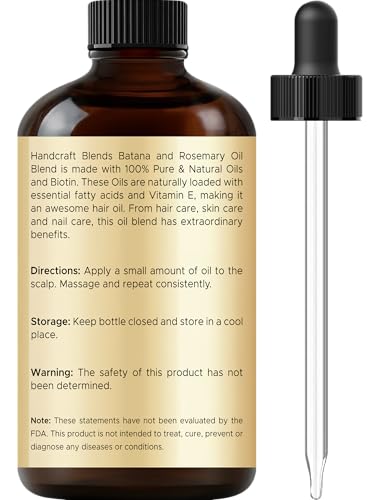 Batana & Rosemary Hair Oil – 2 Fl Oz – Scalp Treatment & Strengthening for Thinning, Dry Scalp, Split Ends – Natural Hair Oil for Women & Men – Intensive Repair & Nourishing Formula