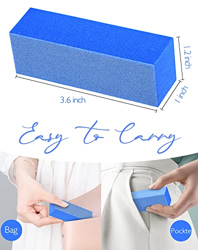 Maryton Nail Buffer Blocks, Fine 180/240 Grit for Natural Nails, 5 PCS