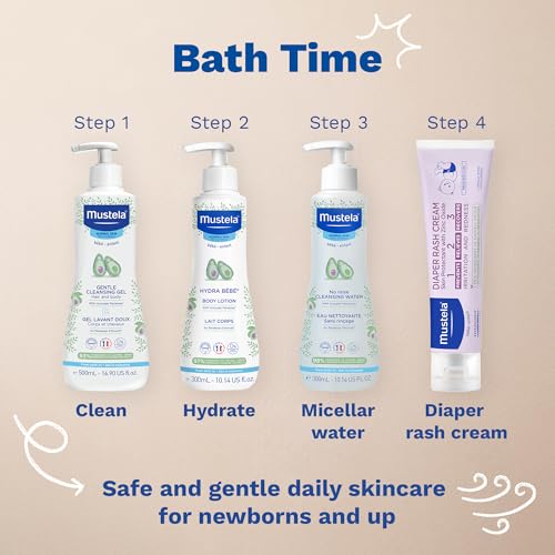 Mustela Hydra Bebe Body Lotion - Daily Moisturizing Baby Lotion with Natural Avocado, Jojoba & Sunflower Oil – 25.35 fl. oz.