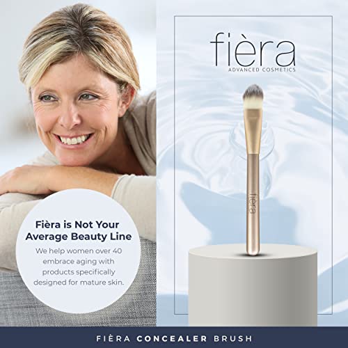 Fièra Concealer & Foundation Brush - Expert Tool for Cream & Liquid Makeup - Seamless, Even Application - Lightweight & Easy to Clean - Perfect for Use with Fièra Luxury Concealer