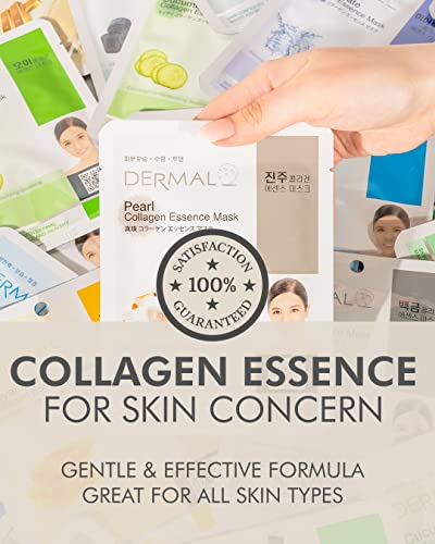DERMAL 48 Korean Essence Sheet Mask Variety Pack, 24 Formulas x 2 Each