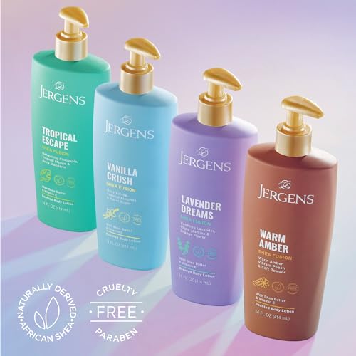 Jergens Shea Fusion Tropical Escape Body Lotion, Shea Butter, 14 fl oz