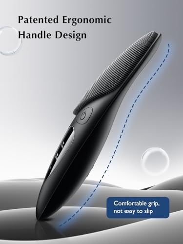 COSLUS JMY05 Silicone Face Scrubber Facial Cleansing Brush, Heat Eye Care