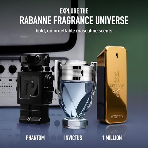 Rabanne Phantom Parfum for Men - Aromatic Woody Amber Perfume with Lavender, Vanilla & Vetiver - Long Lasting & Addictive Refillable Fragrance Spray from Paris, 1.7 oz