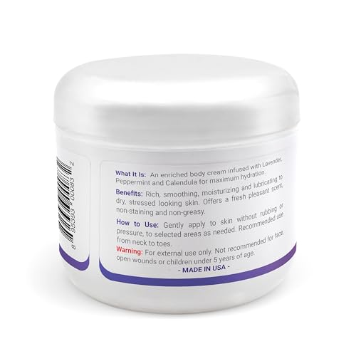 PhysAssist - Oncology Body Cream with Botanicals, 4 oz. Soothing and Hydrating to Stressed Skin. Made with Oils of Lavender, Calendula, and Peppermint. Non-Irritant, Clinically Tested.
