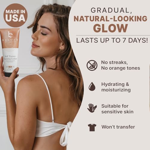 Self Tanner with Tanning Mitt - USA Made Sunless Self Tanning Lotion