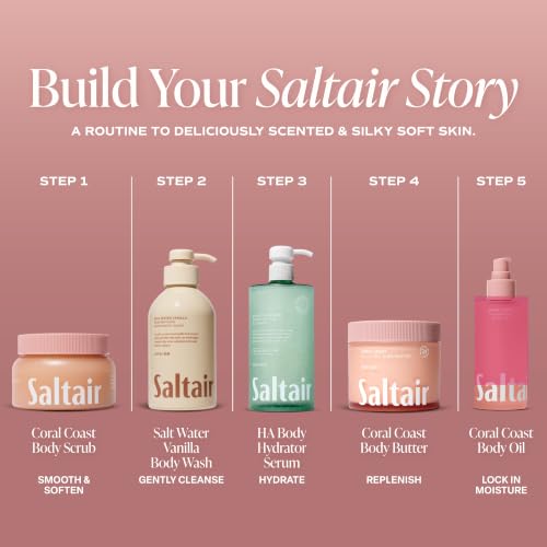 Saltair Vitamin C Oil-Infused Body Scrub | Coral Coast, 18.5 oz
