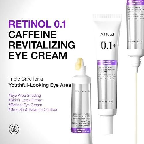 Anua Retinol 0.1 Caffeine Revitalizing Eye Cream, 1.05 fl oz