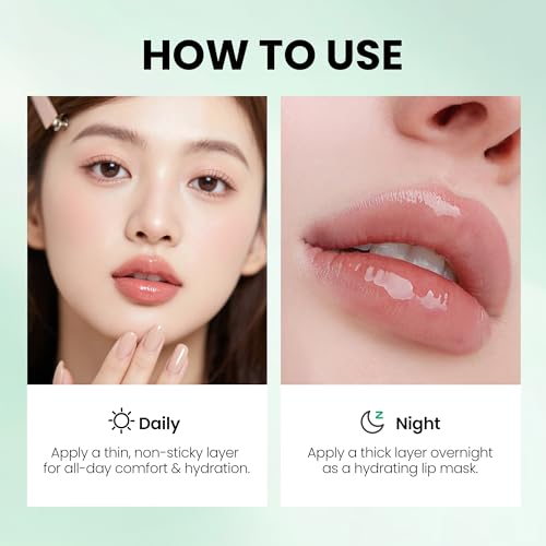 PDRN Lip Serum 0.5 fl.oz, Collagen Peptide Gloss Lip Balm for Hydrates