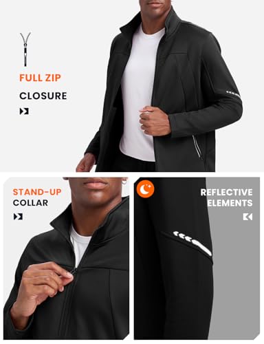 TBMPOY Men's Tracksuits Fleece Lined Sweatsuits 2 Piece Set Outfits Warm up Athletic Sports Casual Full Zip Jogging Suit Black XL