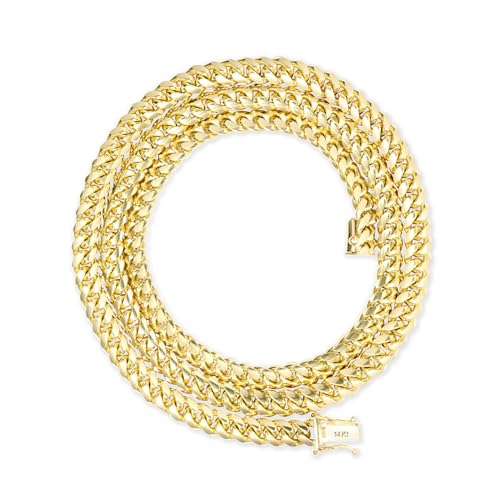 Nuragold 14k Real Yellow Gold Miami Cuban Link 6mm Solid Chain Necklace - 20"