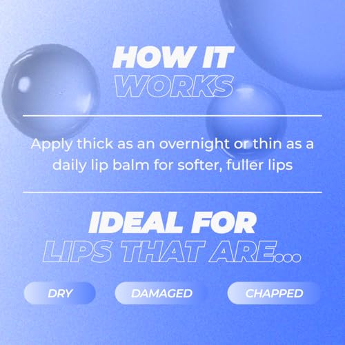 Vitamasques Lip Butter Balm Vanilla Creme, Korean Lip Balm - Peptide Lip Treatment - Lip Balm Hydrating - Light Tinted Lip balm - Made in Korea - 0.33 fl.oz