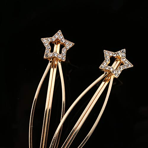 20 Pcs Elegant Hair Barrettes Golden Metal Hair Clip Pearl Hair Pins