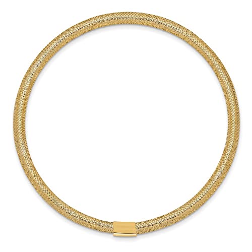 Auriga Fine Jewelry 10K Yellow Gold Stretch Mesh Bracelet for Women 7.25"", AFJ-QG-10SF2746-MG