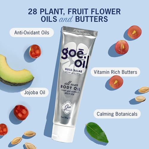 Jao Brand Goē Oil | All over Hand, Face, & Body Oil | Intensive Moisturizer & Hydrator With Natural Oil Extracts | Plant-Based, Gluten-Free | No Parabens & Sulphates | 3 oz