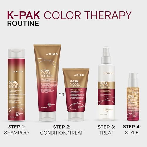 Joico K-PAK Color Therapy Luster Lock Instant Shine & Repair Treatment | For Color-Treated Hair | Boost Color Vibrancy | Repair Breakage | With Keratin & Argan Oil | 5.1 Fl Oz