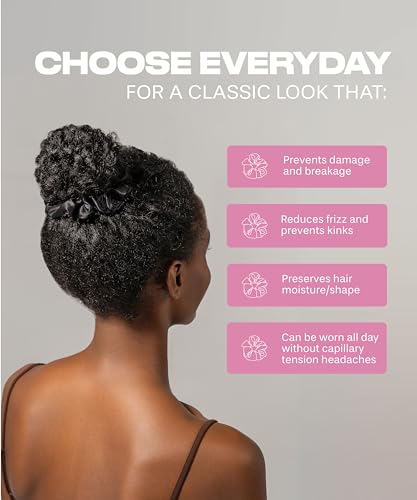 SUNDAYSILKS™ Luxurious Mulberry Silk Scrunchies for Women & Girls | No-Slip, Silky Hair Ties for Natural, Curly, Thin or Thick Hair | Gentle Hold for Ponytails & Sleep | Mini to Large Sizes [6 Pack]