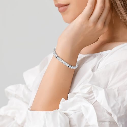 Pompeii 9 ct Genuine Diamond Tennis Bracelet 7" 14K White Gold