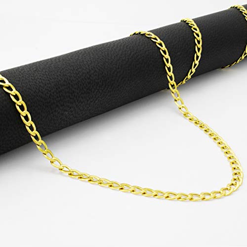 Nuragold 10k Real Yellow Gold Cuban Curb Link 3.5mm Chain Necklace, 16"-30" - 18"