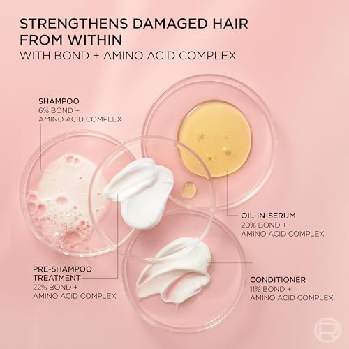 L'Oreal Paris Sulfate Free Bond Repair+ Conditioner, Hair Conditioner with Bond + Amino Acid Complex, Strengthens and Repairs Damaged or Color Treated Hair, EverPure, 6.8 Fl Oz (Packaging May Vary)