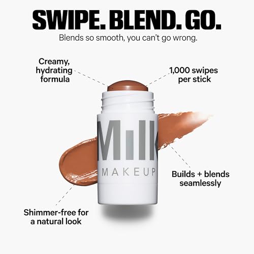 Milk Makeup Matte Bronzer – Buildable Cream Bronzer Stick with Mango Butter + Apricot Oil – Hydrating, Multi-Use Formula for a Sunkissed Glow – Baked, 0.19 oz