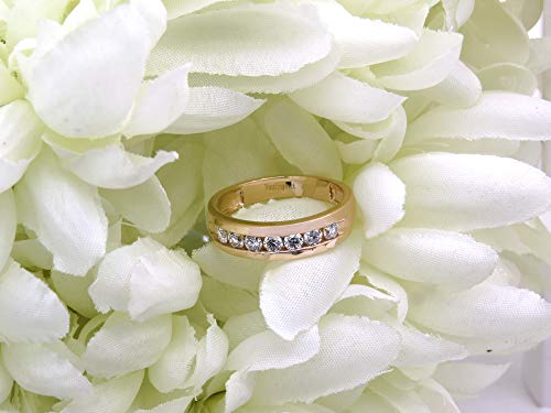 Dazzlingrock Collection 1.00 Cttw in 10K Solid Rose Gold Round Lab Grown White Diamond Mens Anniversary Wedding Band in Solid Rose Gold, Size 11