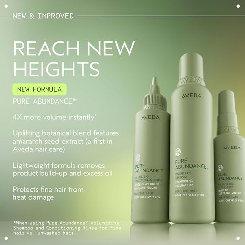 Aveda Pure Abundance Volumizing Shampoo | Shampoo For Fine Hair | Removes Product Build-Up And Excess Oil | 4X More Volume* | Notes of Jasmine, Peppermint, Pamarosa and Ylang Ylang | 6.7 Fl Oz