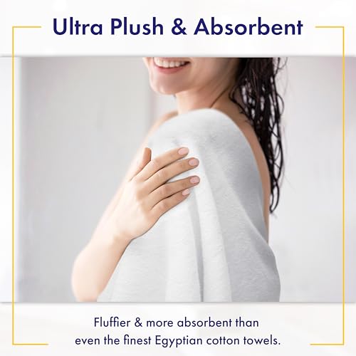 Alusa Home Ultra Soft & Plush Viscose from Bamboo Bath Towels - 700 GSM Luxury Bath Towels - 6 Piece Set - Super Absorbent & Quick Drying (White)