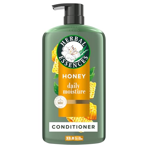 Herbal Essences Honey Daily Moisture Conditioner, Protects and Nourishes Dry Hair, Hydrating Conditioner with Certified Camellia Oil and Aloe Vera, Moisturizing and Safe For All Hair Types, 33.8oz
