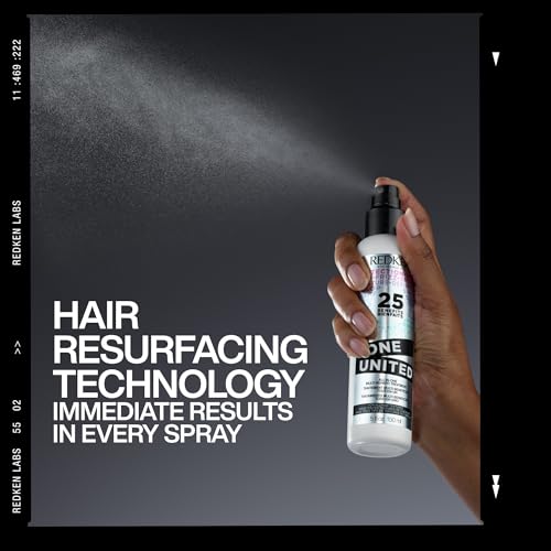 Redken One United Leave In Conditioner Spray - Multi-Benefit Leave In Treatment For All Hair Types, Heat Protectant & Detangler Spray, Paraben Free