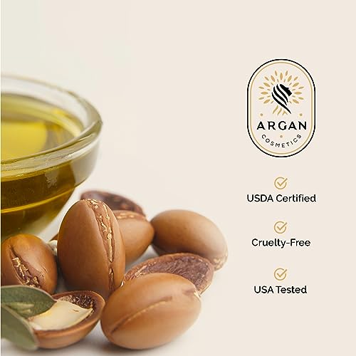 Argan Cosmetics 100% Pure Organic Moroccan Argan Oil, Unscented – 2 Fl Oz