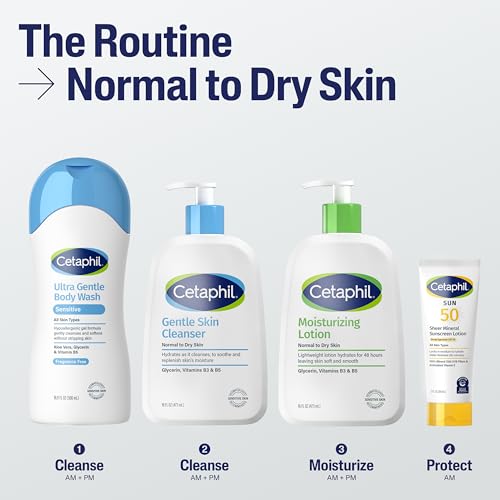 Cetaphil Moisturizing Face & Body Lotion, Sensitive Skin, 20oz