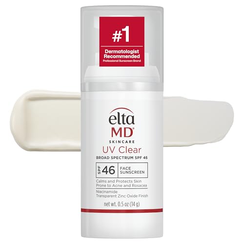 EltaMD UV Clear Untinted Face Sunscreen with Zinc Oxide, SPF 46, 0.5 oz