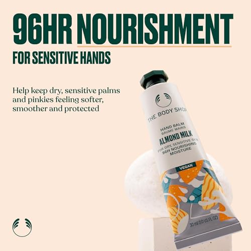 The Body Shop Almond Milk Hand Balm – Moisturizes and Protects Sensitive Skin – 1.0 Fl Oz