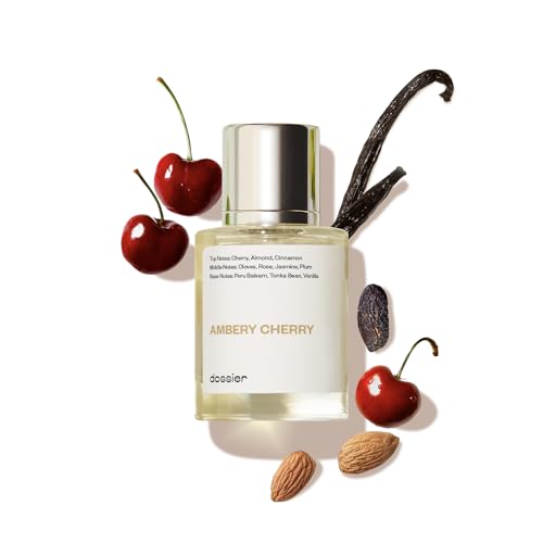 Dossier - Eau de Parfum - Ambery Cherry - Inspired by T.Ford Lost Cherry - Perfume Luxury - Pure Infused - Paraben Free - Vegan - For Women Men Unisex - Fragrance 1.7 oz (Spray 50ml)