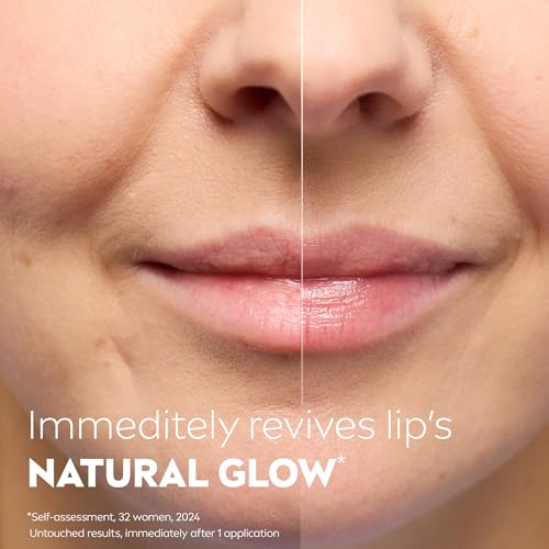NIVEA Glowy Lip Care with Hyaluronic Acid and Vitamin E, 0.35 OZ