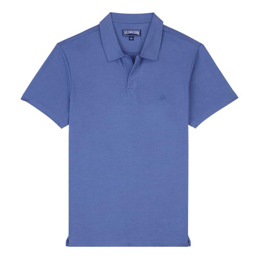 Vilebrequin Men Tencel Polo Shirt Solid, XL, Storm