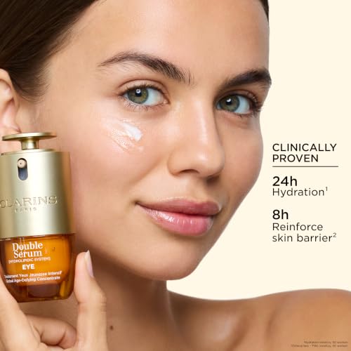 CLARINS NEW DOUBLE SERUM Eye Brightening & Depuffing Anti-Aging Treatment