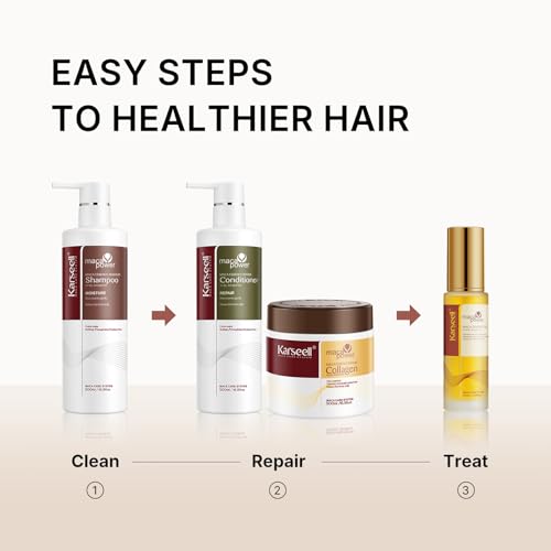 Karseell Shampoo Moisturizing Deep Repair Smooth Shampoo for Dry and Damaged Hair 16.9Oz 500ml