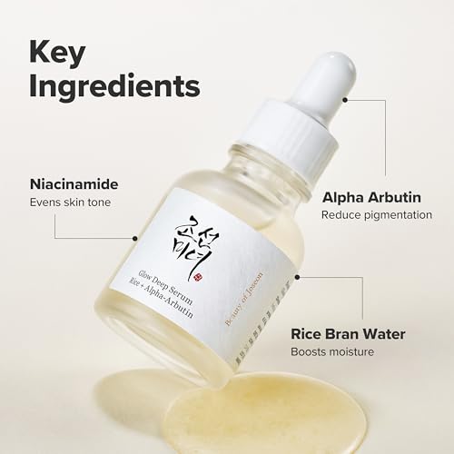 Beauty of Joseon Glow Deep Serum Rice Alpha-Arbutin Niacinamide for Uneven Dull Skin Tone, Daily Korean Skin Care 30ml, 1.01 fl.oz