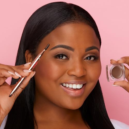 tarte big ego frameworker brow pomade – Creamy Pigmented Eyebrow Gel to Sculpt & Fill with Waterproof, Smudgeproof, Sweatproof Longwear Formula, Vegan & Cruelty-Free, full size, medium brown