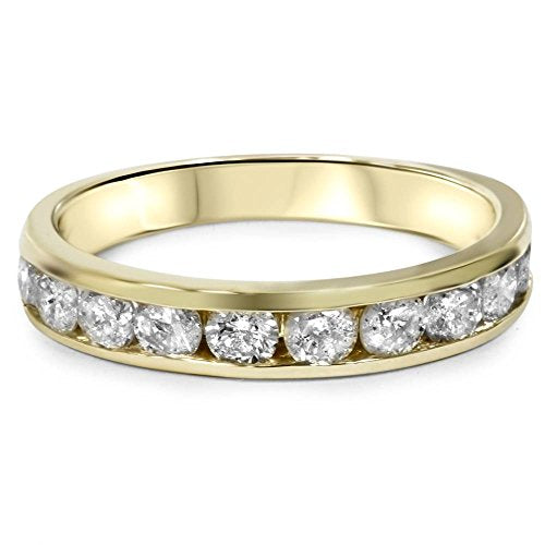P3 POMPEII3 Pompeii 1/2ct 14K Yellow Gold Channel Set Diamond Wedding Ring - Size 5.5