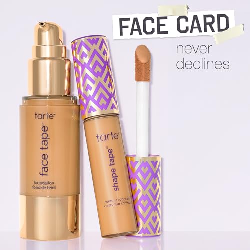 tarte face tape foundation – Full-Coverage Waterproof Makeup, Hydrating & Smoothing, Natural Matte Finish for Transfer-Proof Comfortable Long-Wear Foundation, Vegan & Cruelty-Free, travel size, 16N