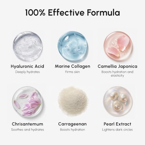 MAREE Eye Gels - Cooling Pads Under Eye Patches for Puffy Eyes and Dark Circles with Collagen & Hyaluronic Acid - Anti Wrinkles Under Eye Masks Skincare Treatment for Puffiness - Parches Para Ojeras