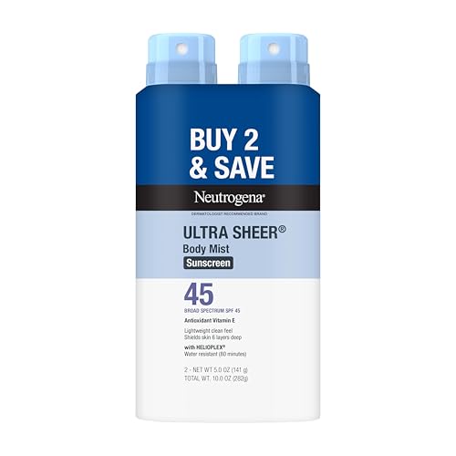 Neutrogena Ultra Sheer Dry Touch Sunscreen Spray, SPF 45, 2 x 5 oz