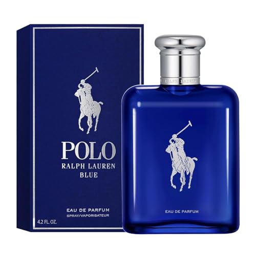 Ralph Lauren Polo Blue Eau de Parfum Aquatic Woody Mens Cologne - 4.2 Fl Oz