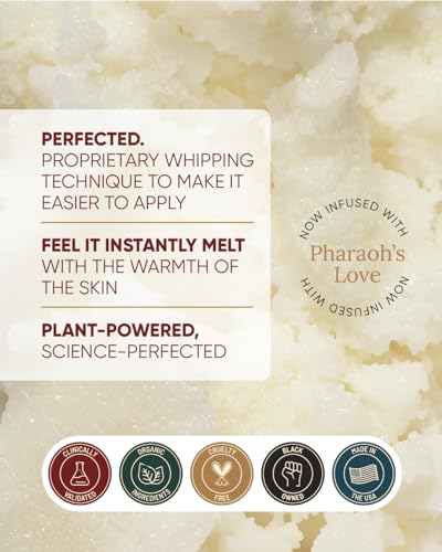 Buttah Skin by Dorion Renaud Whipped Body Butter 4oz - 100% All Natural & Organic (Hard in Jar) Pure Whipped Virgin Raw African Shea Butter - Moisturizer for Melanin Rich Skin - Black Owned Skincare